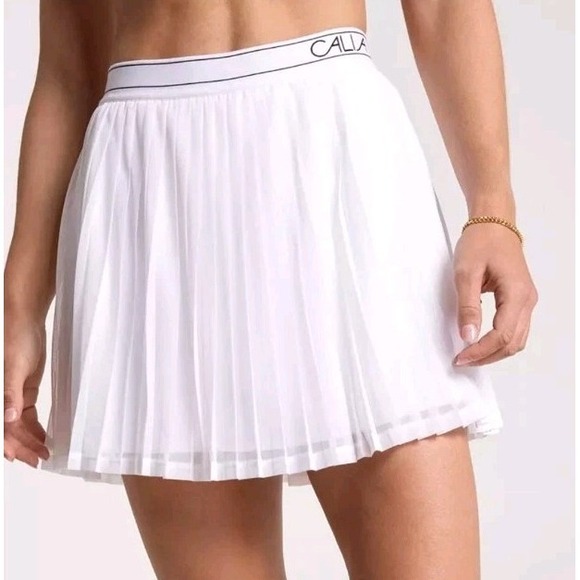 Calia Pants - CALIA Court Collection Pleated White Skort/Skirt  NWT Sz Small